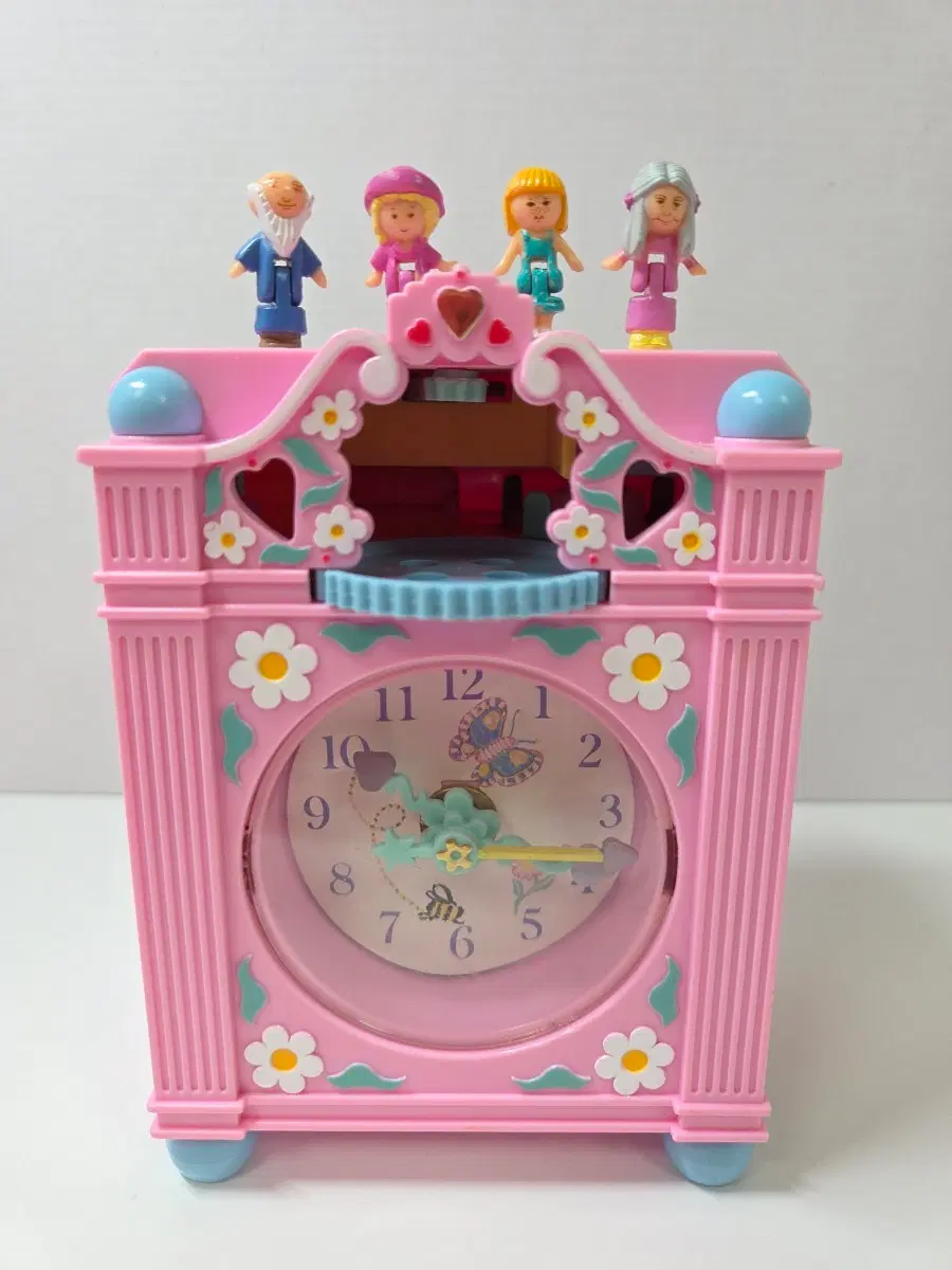 polly pocket 폴리포켓 1991 펀타임 클락 fun time clock 100% complete 컴플릿 핑크 pink 베리에이션 clock working 시계작동