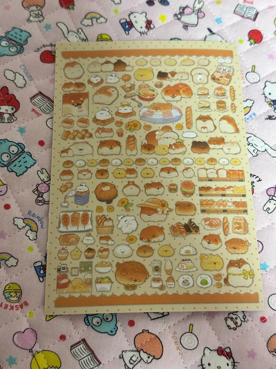 강아지 빵 고전 스타일 칼선 스티커