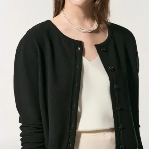 한섬 마인 라운드넥 니트 가디건