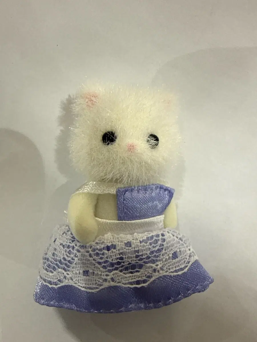토끼 인형 퍼플 레이스 원피스