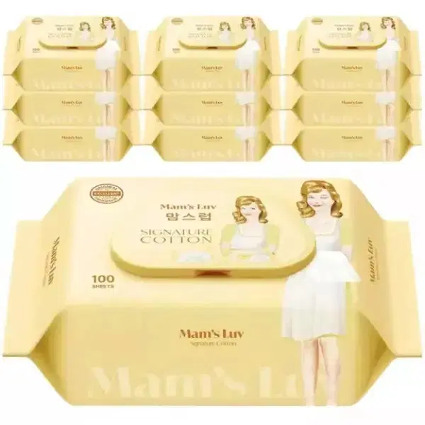 무료배송 시그니처코튼 물티슈 50g평량 100매입 10팩