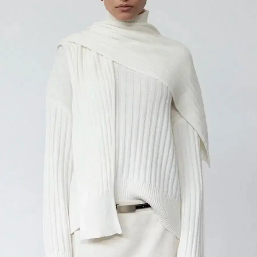 le17septembre RIBBED TURTLENECK 리브드 터틀넥 니트 스웨터 머플러 세트