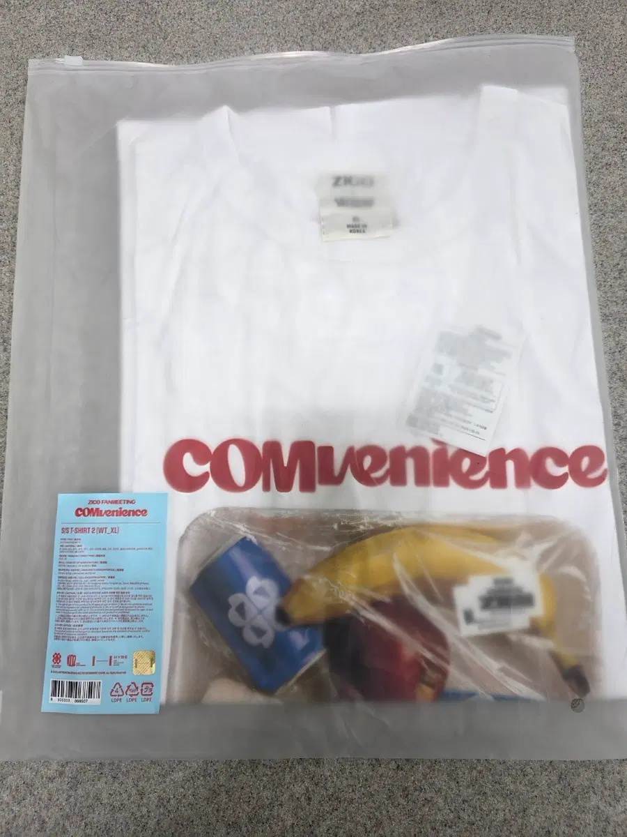 지코 팬미팅 COMvenience 반팔 티셔츠 (화이트/XL)