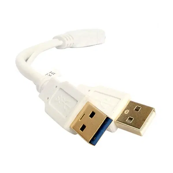 USB AM-AF Y자형 연장 케이블 화이트 0.15m