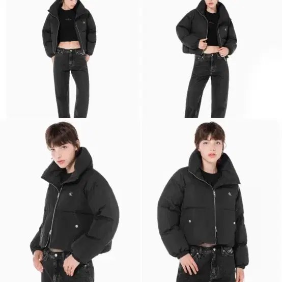 캘빈클라인 숏 패딩 블랙