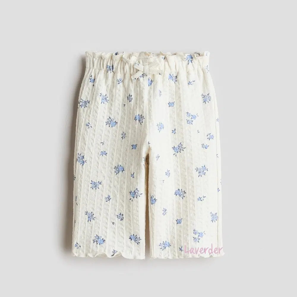 H&M 베이비 얇은긴바지 아기 간절기팬츠 코튼플라워