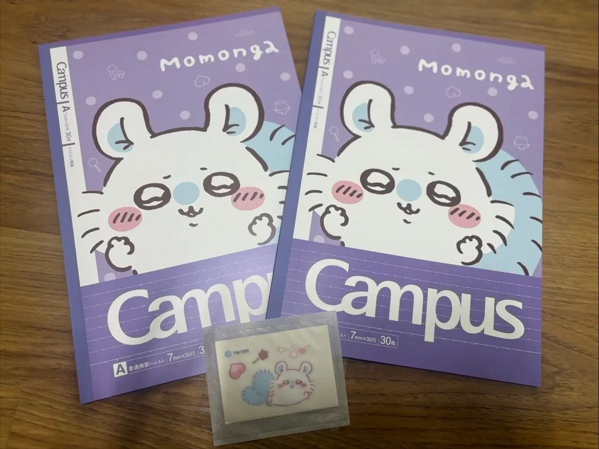 모몽가 campus 노트 2권 미개봉빅띠부씰 모몽가 세트