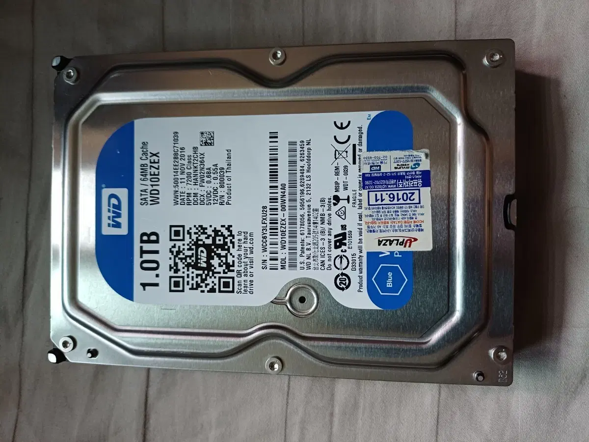 WD 사다 하드 1TB WD10EZEX 2016년