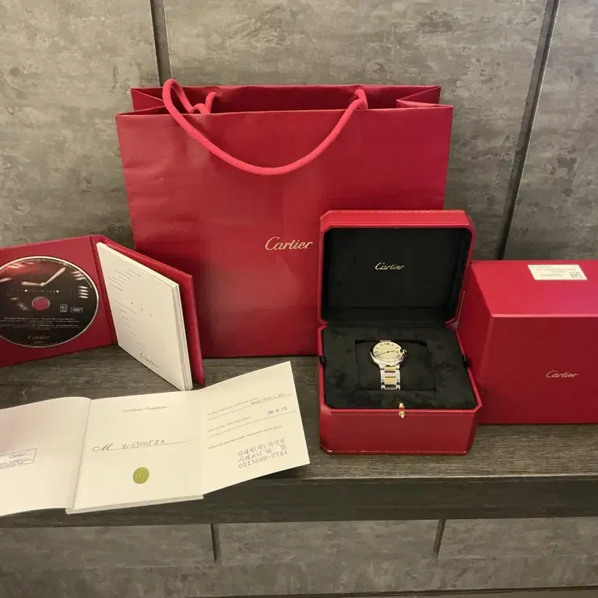 까르띠에 CARTIER 발롱 블루 드 18k 옐로우 골드 콤비 워치 36mm 사진 8