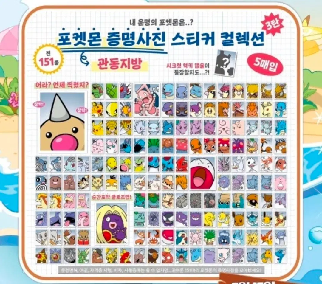 포켓몬 증명사진 증사 3탄 새상품 / 레트라 디그다 야도란 또도가스 투구