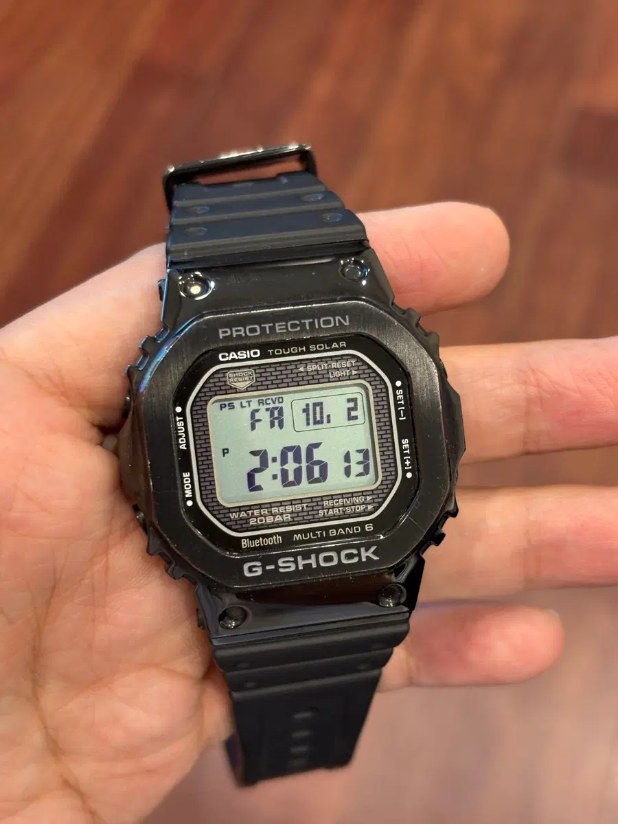 카시오 지샥 G-SHOCK 스퀘어 블랙 시계 gmw-b5000g