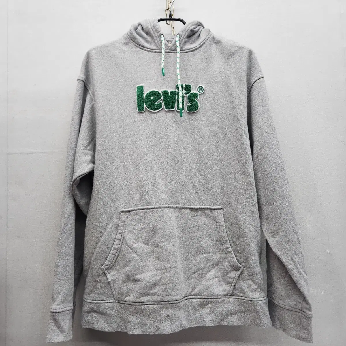 리바이스 그린 부클 빅로고 후드티 M(L~XL)