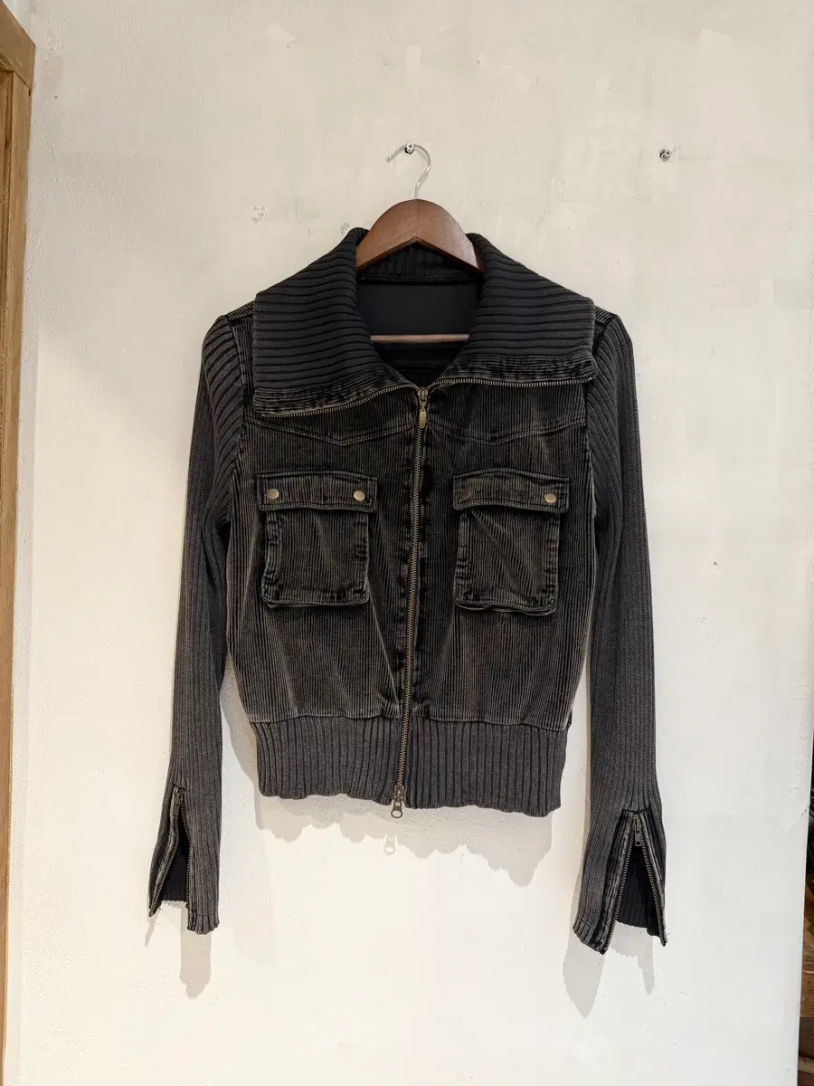 Japanese Vintage 코듀로이 니트 집업