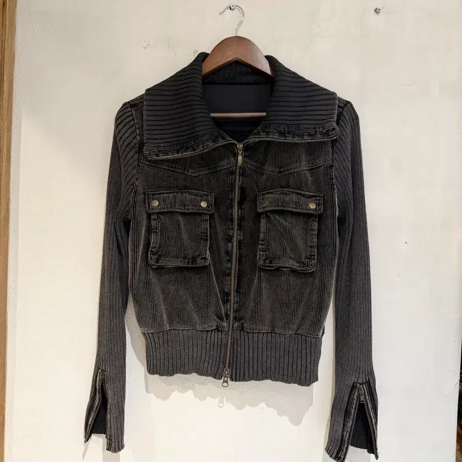 Japanese Vintage 코듀로이 니트 집업