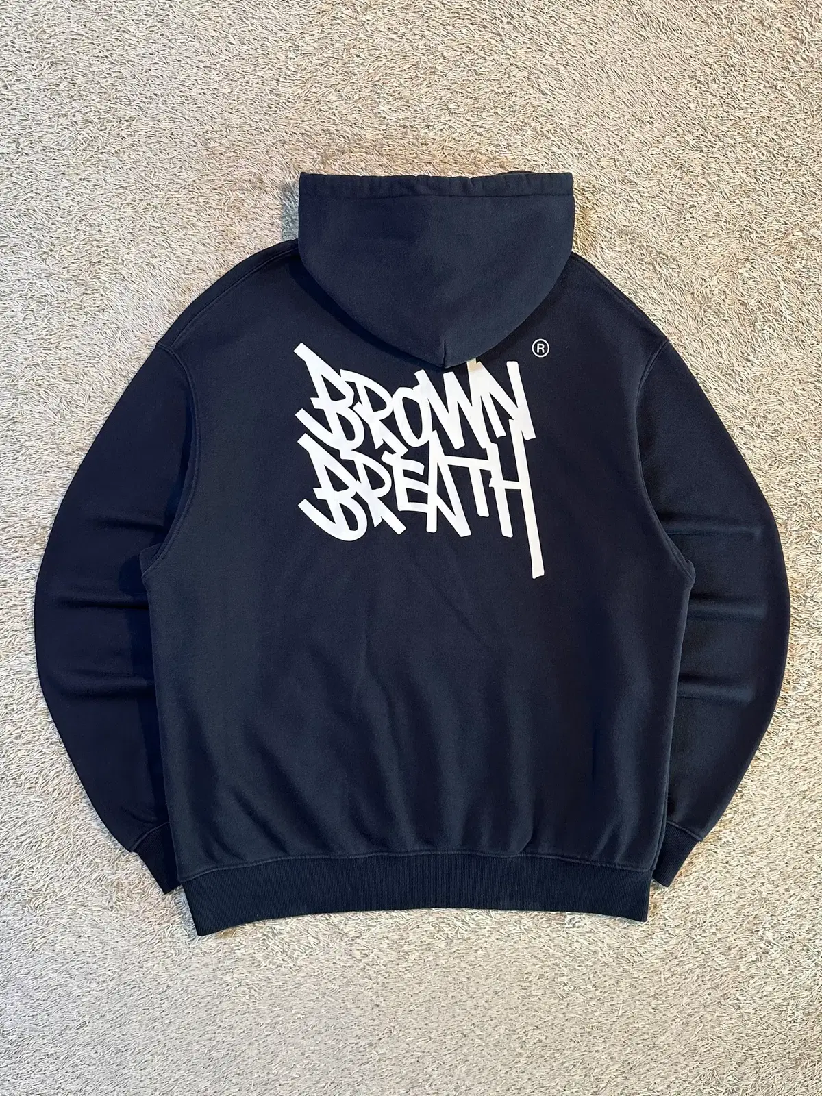 [S] 브라운브레스 BROWN BREATH TAG 후드티 다크네이비