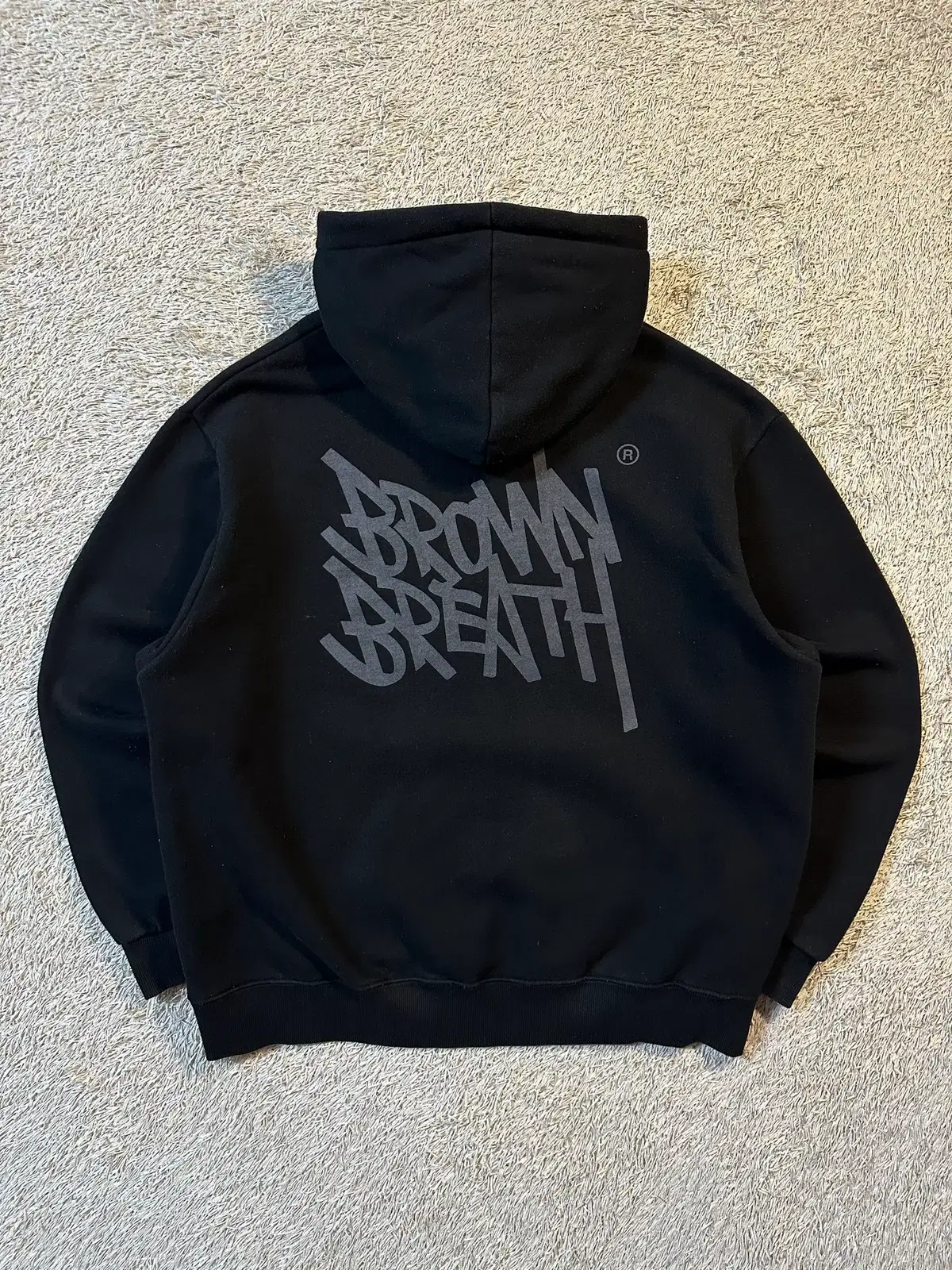 [L] 브라운브레스 BROWN BREATH TAG 후드티 블랙