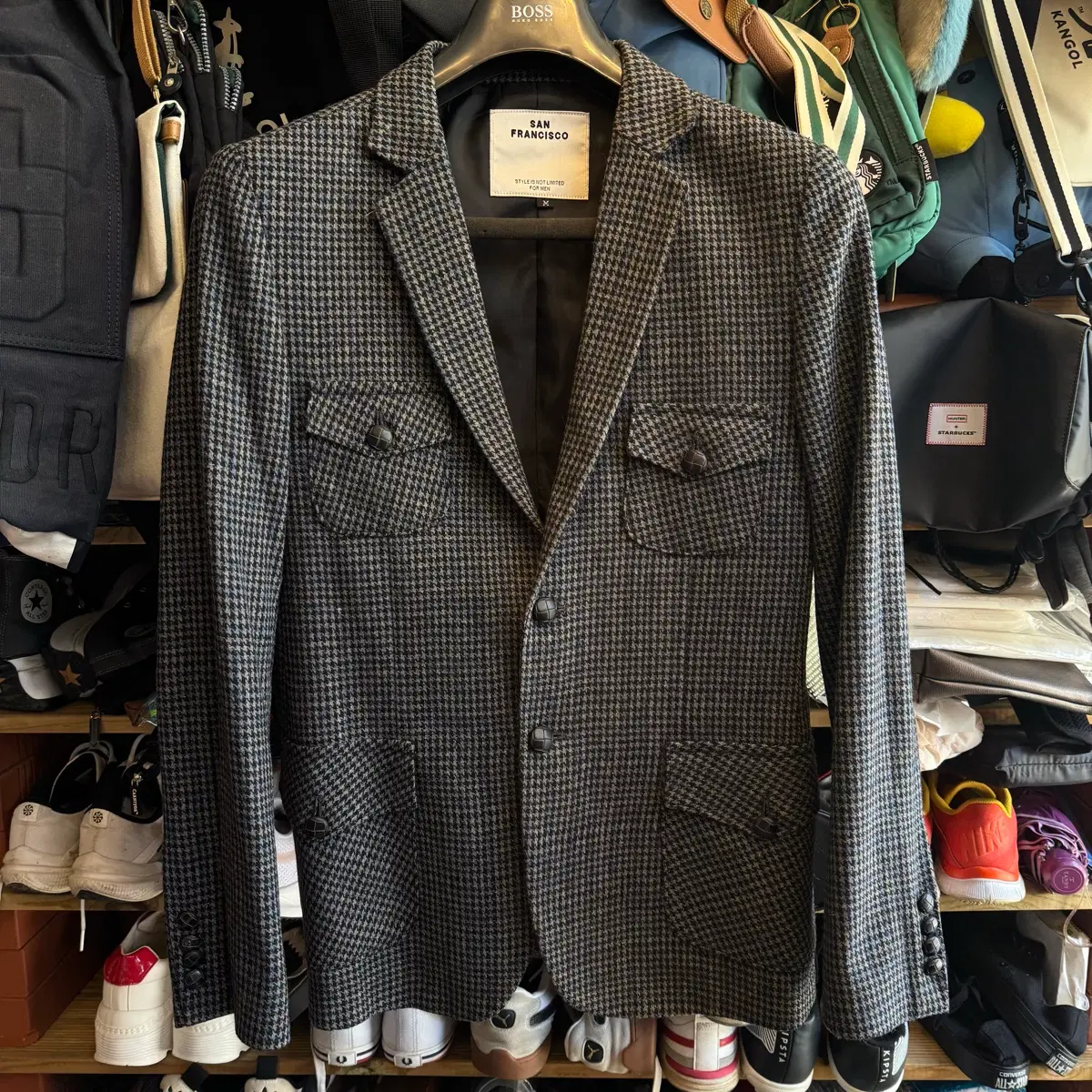 SAN FRANCISCO 체크 패턴 자켓 M