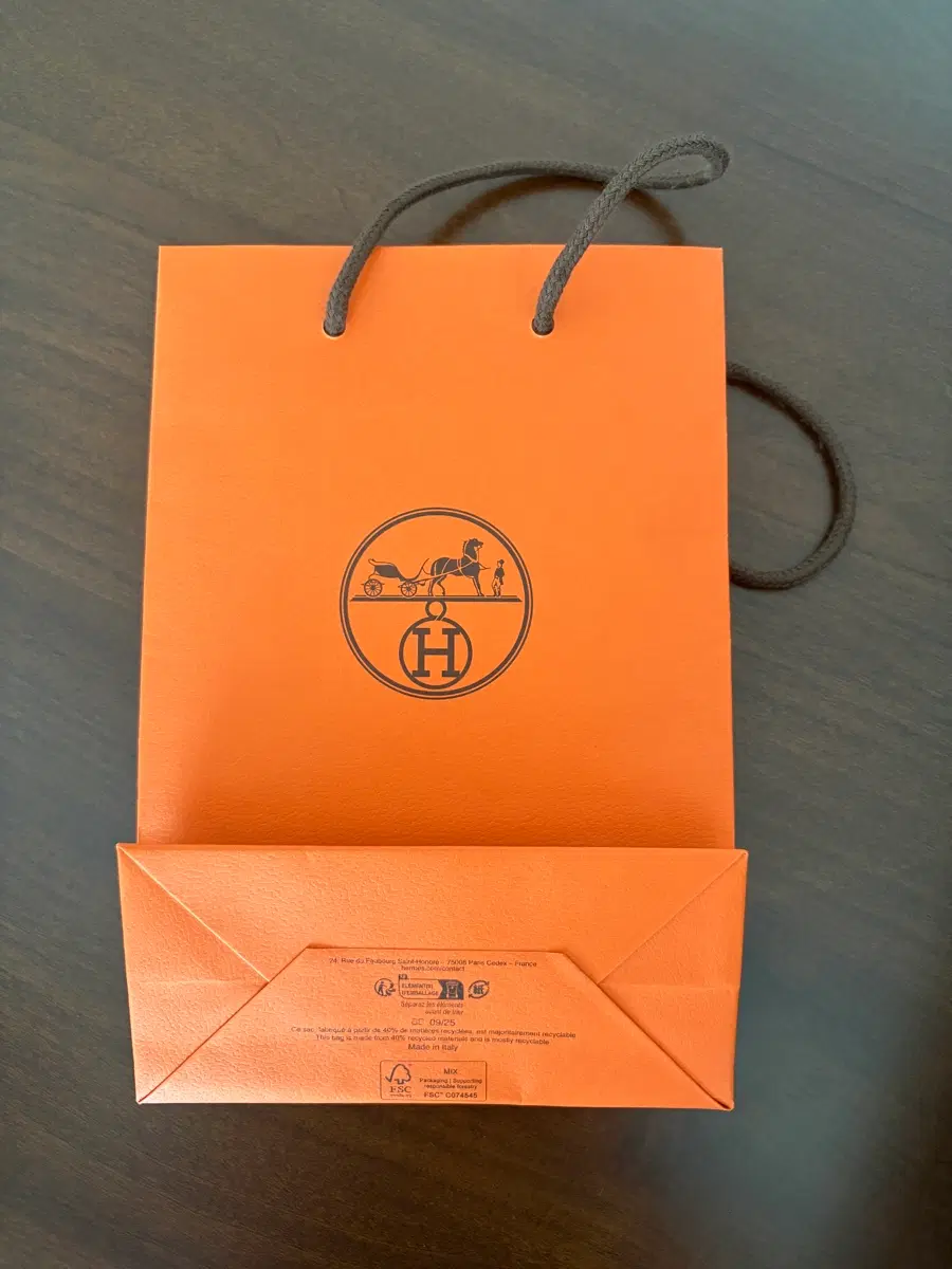 에르메스 쇼핑백 오렌지색