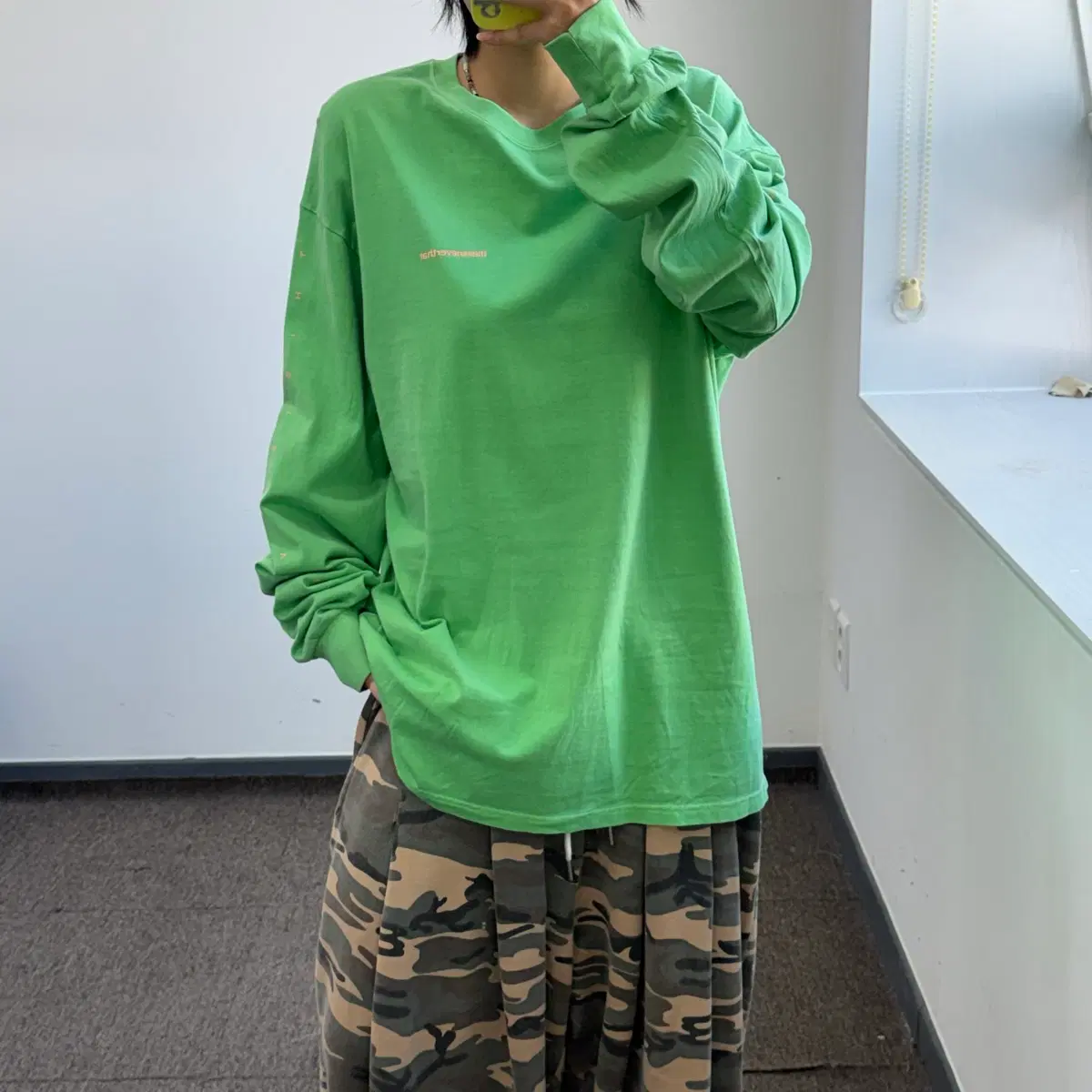 Thisisneverthat 디스이즈네버댓 그린 롱슬리브