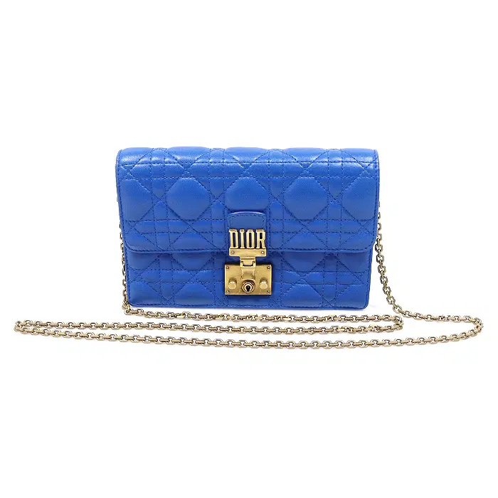 Dior(크리스챤디올) S2012CNMJ 블루 램스킨 까나쥬 어딕트 WOC 크로스백 MUJ38750CD