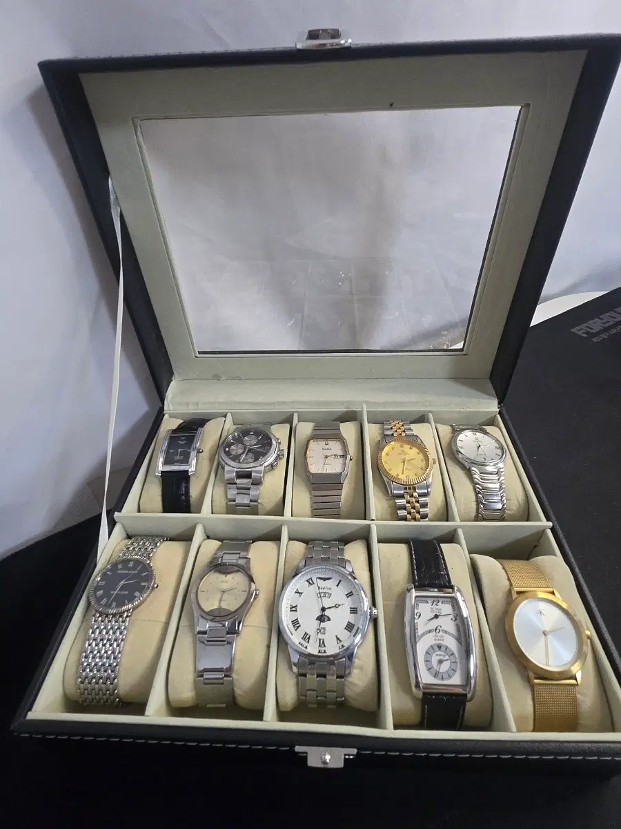 남자빈티지 시계 10개 일괄 브로바 아르마니 CK 바실리카 문페이즈 K-SWISS 정상작동