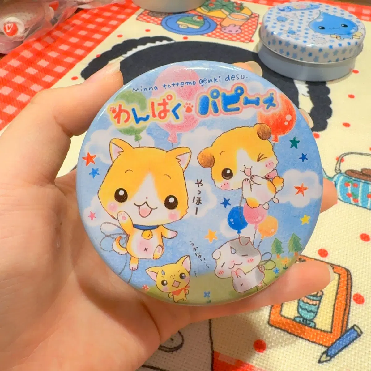 고전 고양이 강아지 지류 틴케이스 세트