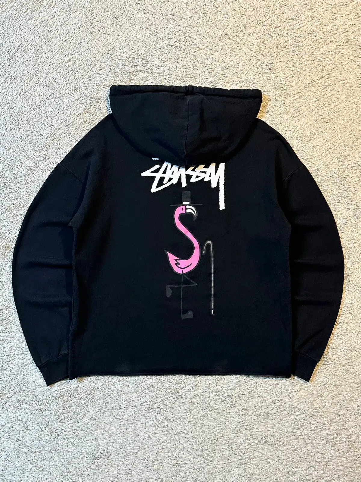 [여성 S] 스투시 STUSSY 플라밍고 후드티 블랙