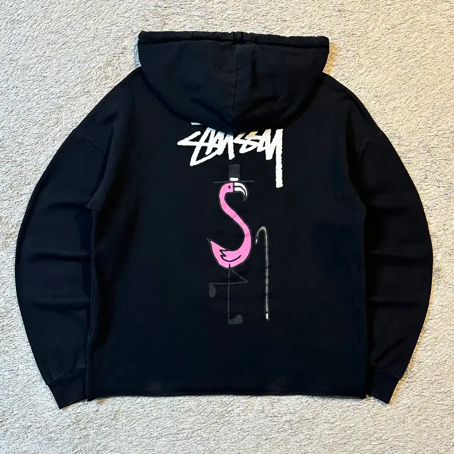 [여성 S] 스투시 STUSSY 플라밍고 후드티 블랙