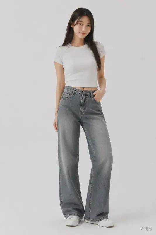 슬로우무드 블루 여자 M 청바지 O5784