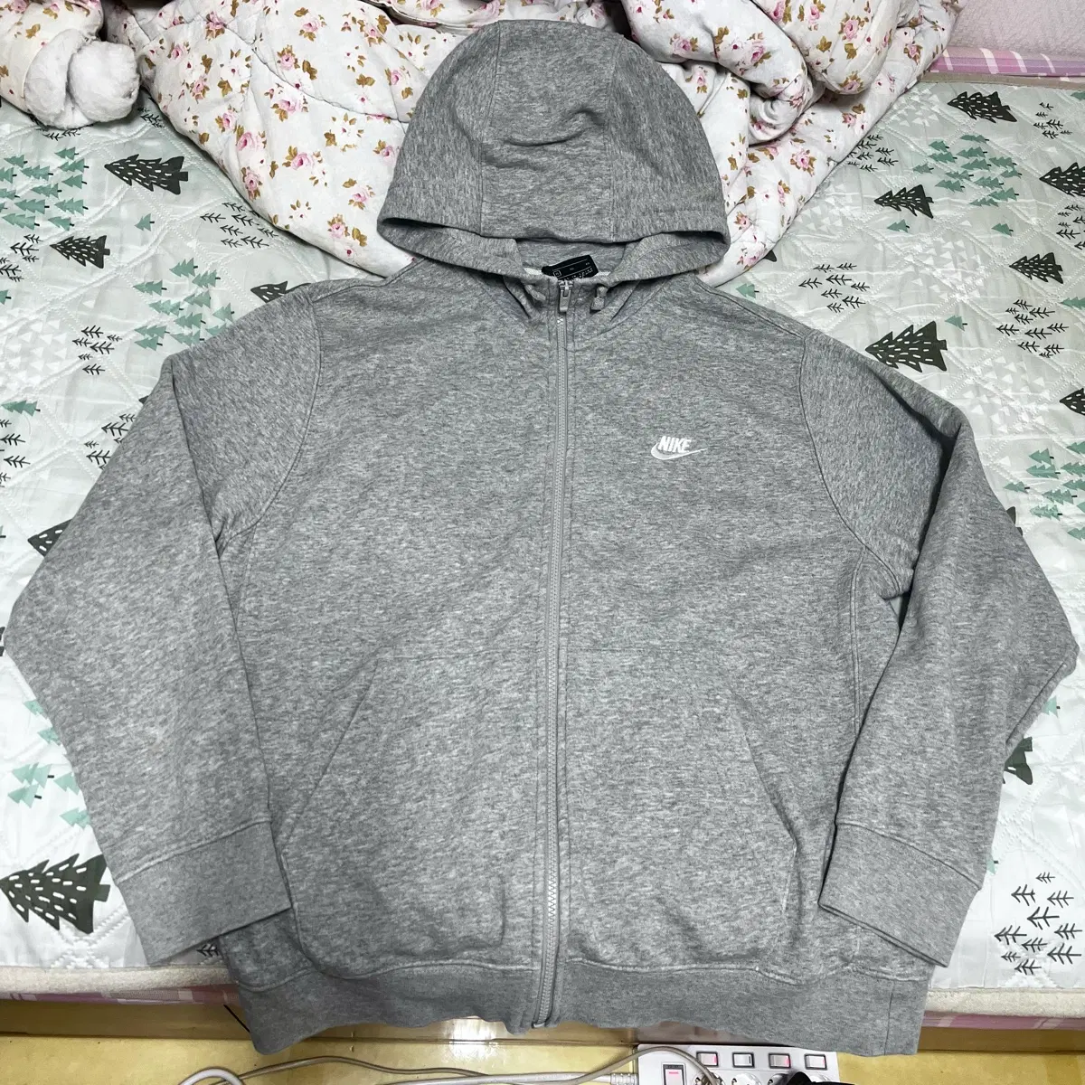 [XL] 나이키 NSW 클럽 풀 집 후드 그레이 헤더