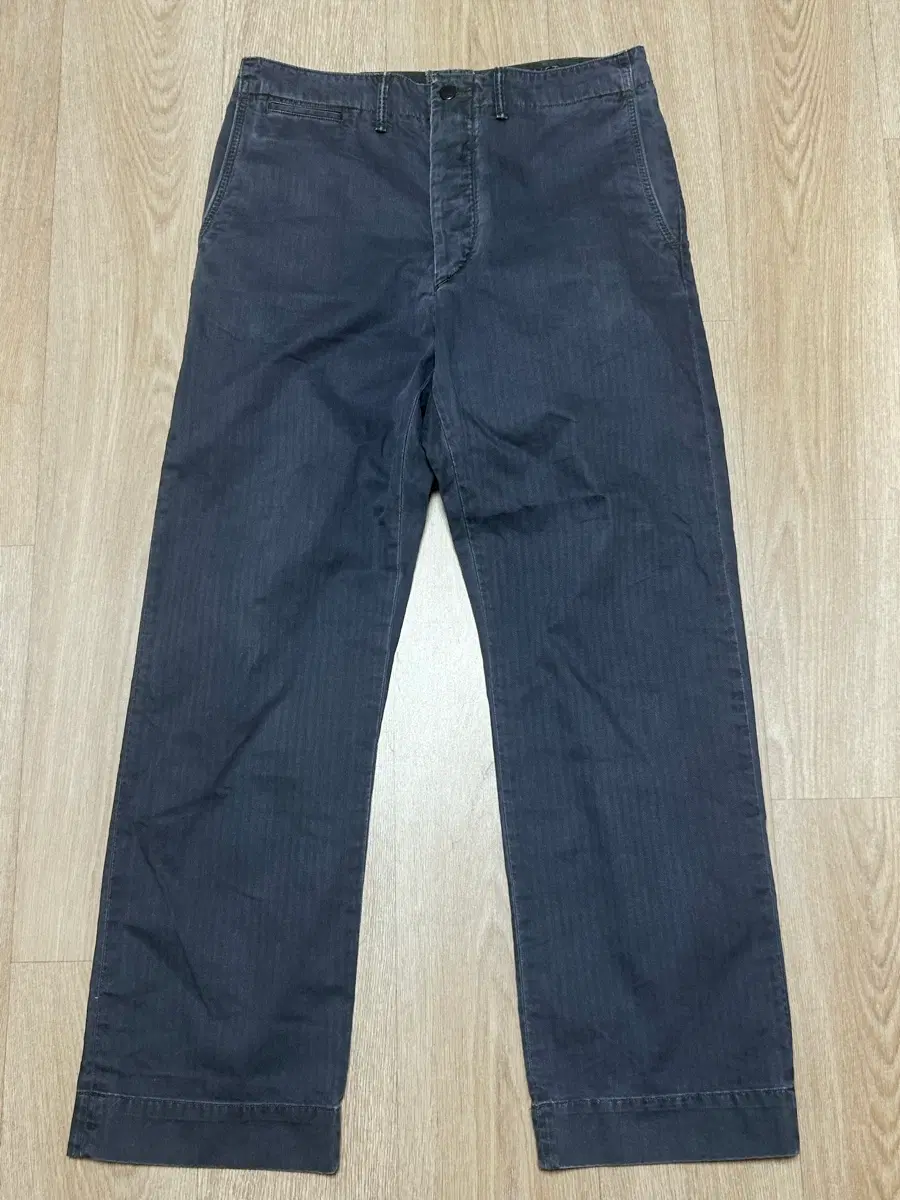 RRL 가먼트 다이 해링본 필드 팬츠 블랙 30x32