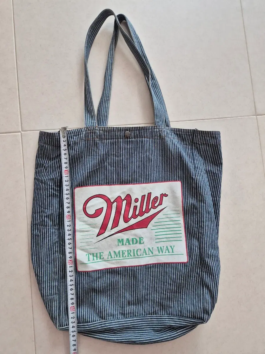 Miller 밀러 히코리 스트라이프 빅 토트백