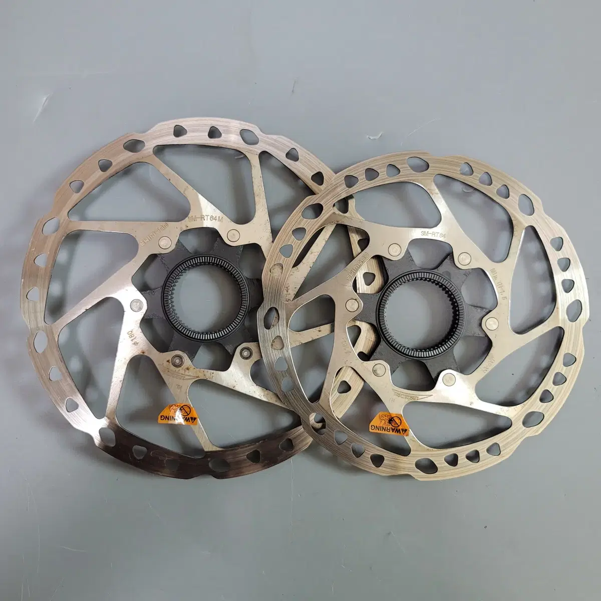 MTB 시마노 SM-RT64 180mm+160mm 센터락 디스크 로터