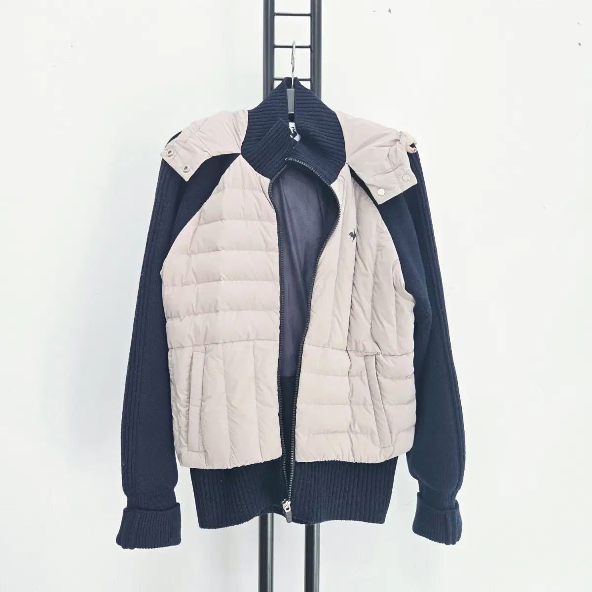 정품 르꼬끄 골프 LE COQ SPORTIF 구스 패딩 니트 집업