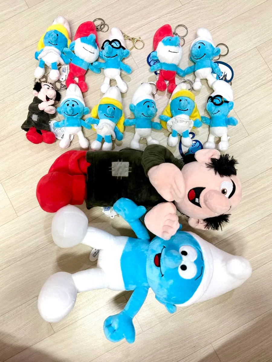 Smurfs스머프 인형뽑기 열쇠 가방고리 키링 인형 세트(일괄