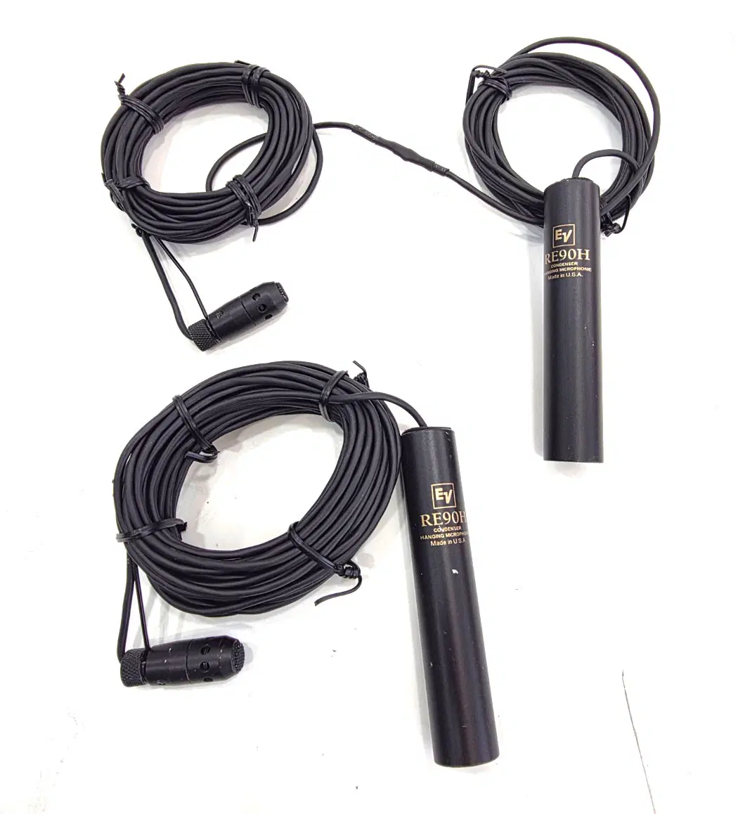 중고 EV RE90H 컨덴서 성가대마이크/1개는 수축튜브 중간 이음새있음/1PAIR 가격