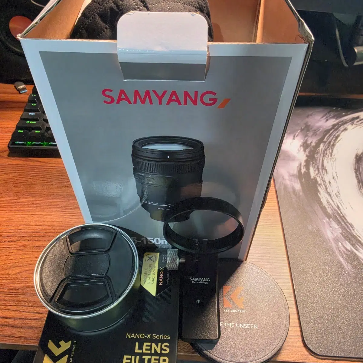삼양 35-150 f2-2.8 소니FE, 필터 2종, 마운트 링