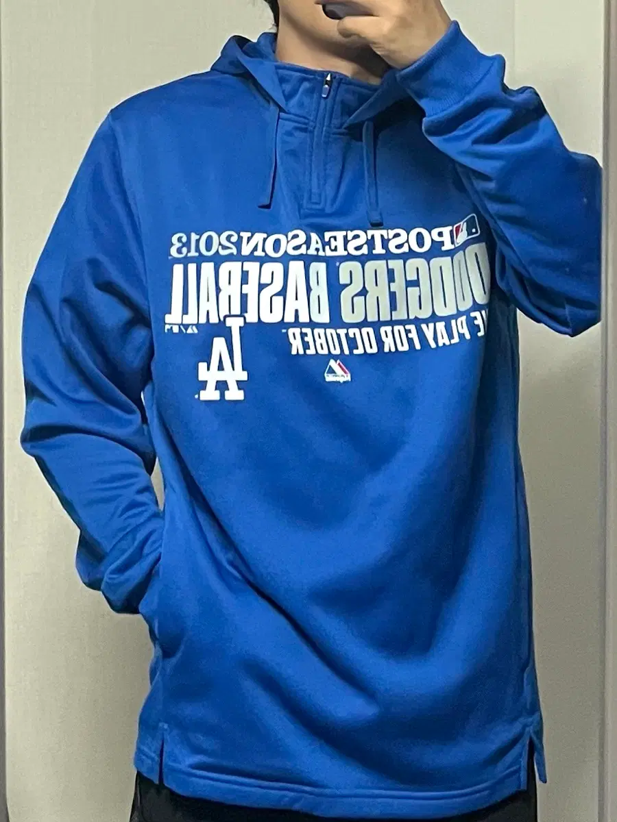 마제스틱 LA 다져스 어센틱 풀오버 후디