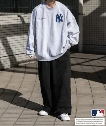 Perushu MLB 뉴욕 양키스 맨투맨 그레이