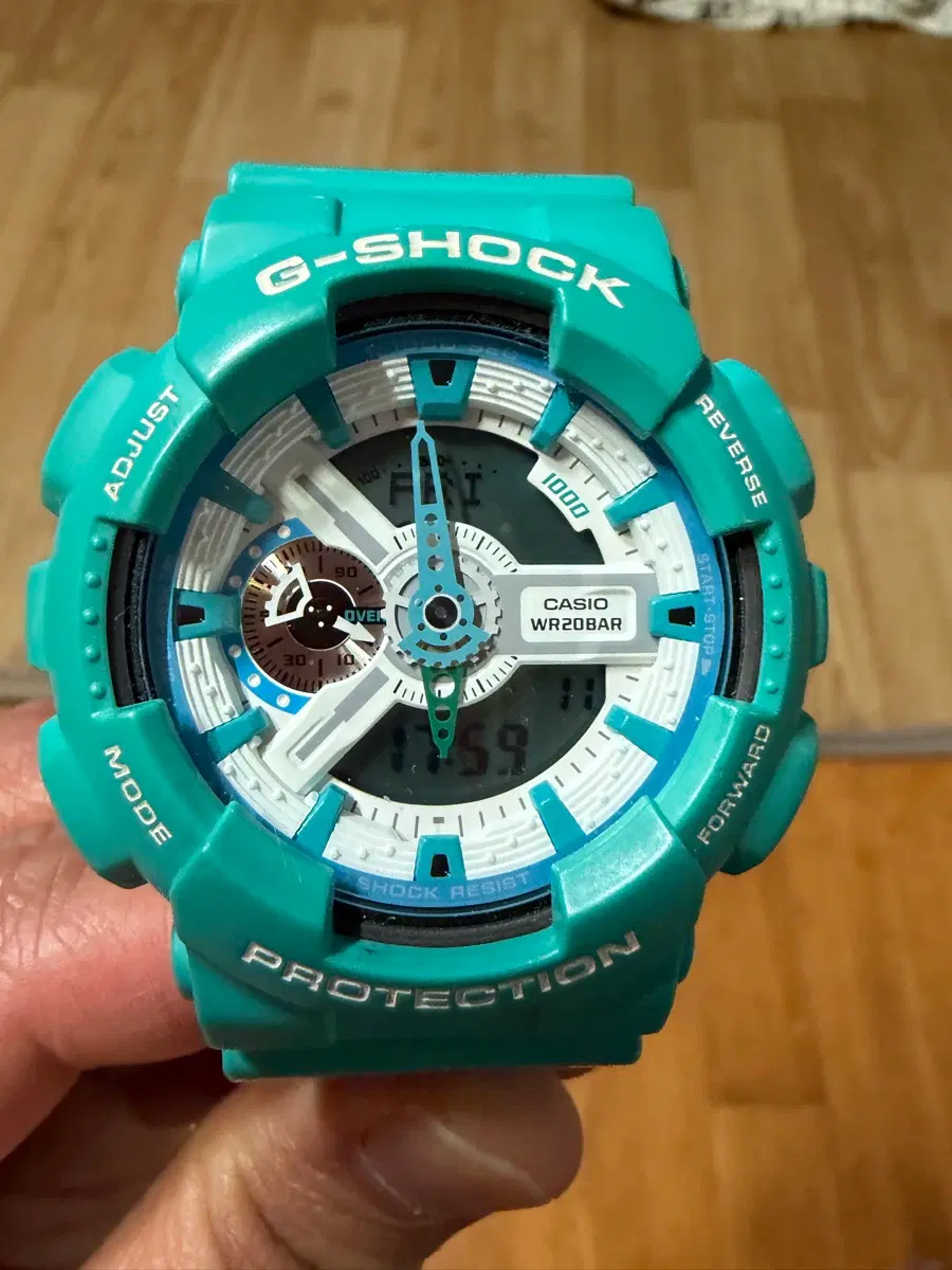 카시오 G-SHOCK 아날로그/디지털 시계 민트