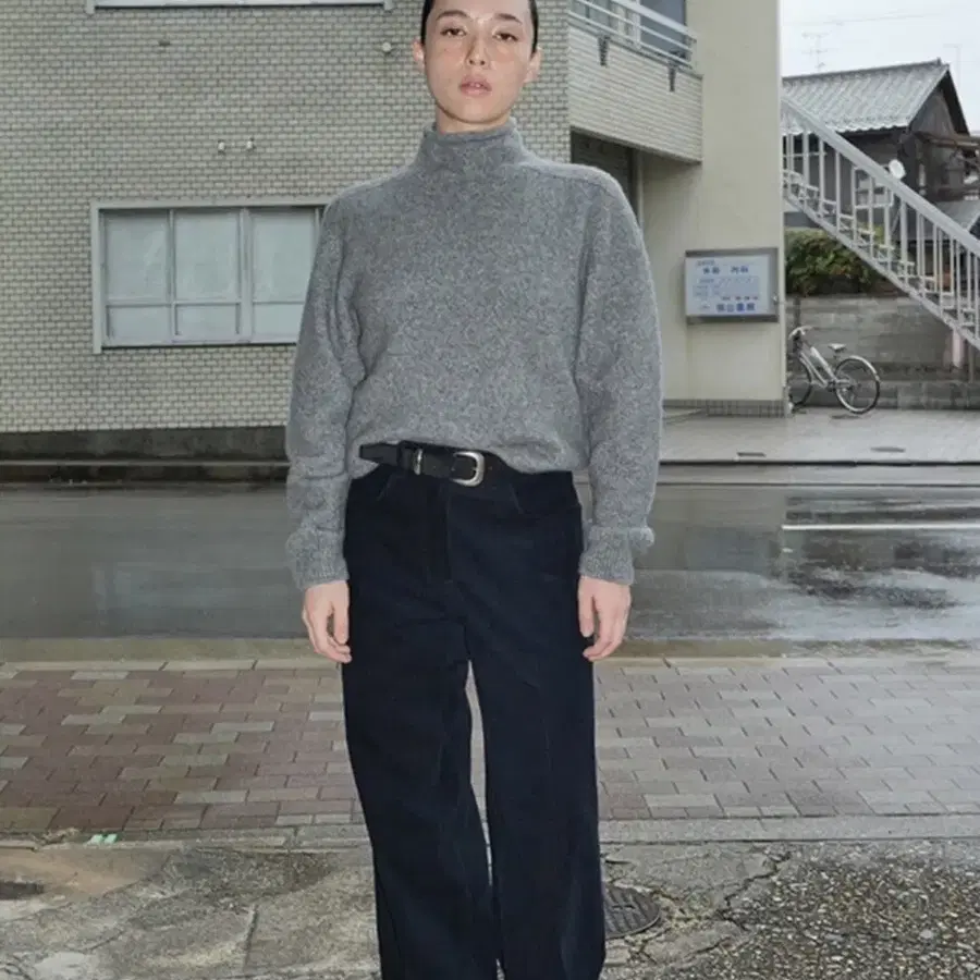 le17septembre Soft Camel Mockneck Knit gray