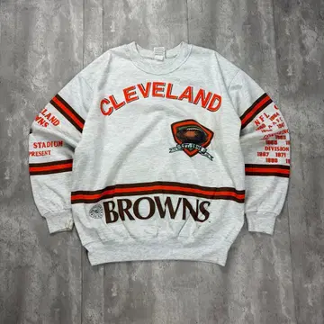 NFL USA제 90s 양면 프린트 브라운즈 맨투맨 XL 7167