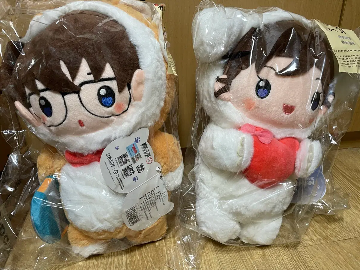 명탐정 코난 쿠지 A상 봉제인형 코난 미란 세트