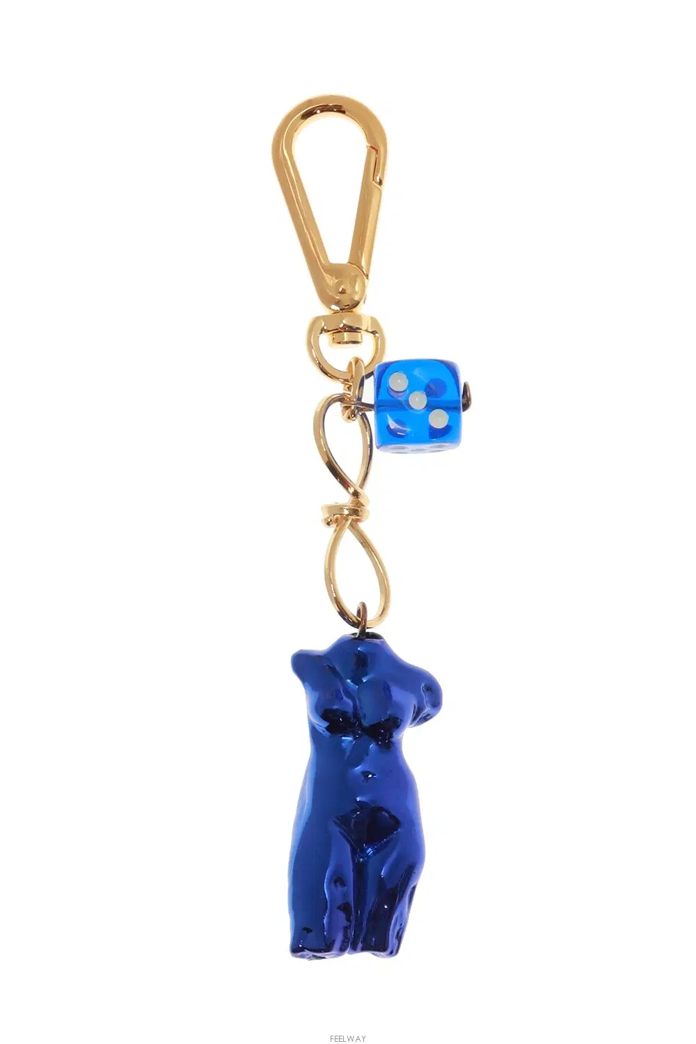 MARNI  GOLD KEY RING WITH CHARMS