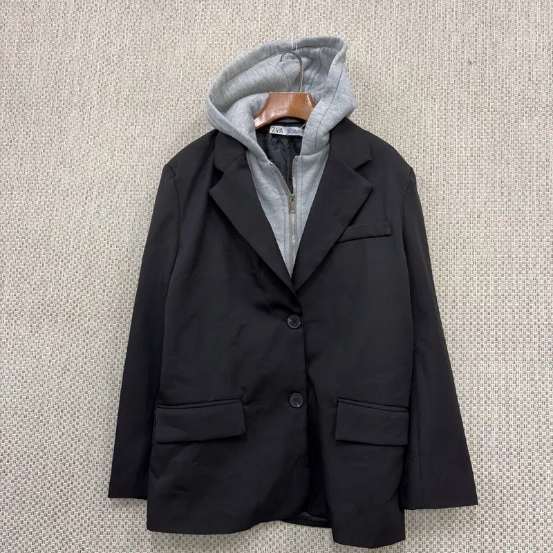 자라 ZARA 레이어드 후드 블레이저 자켓 S H08025