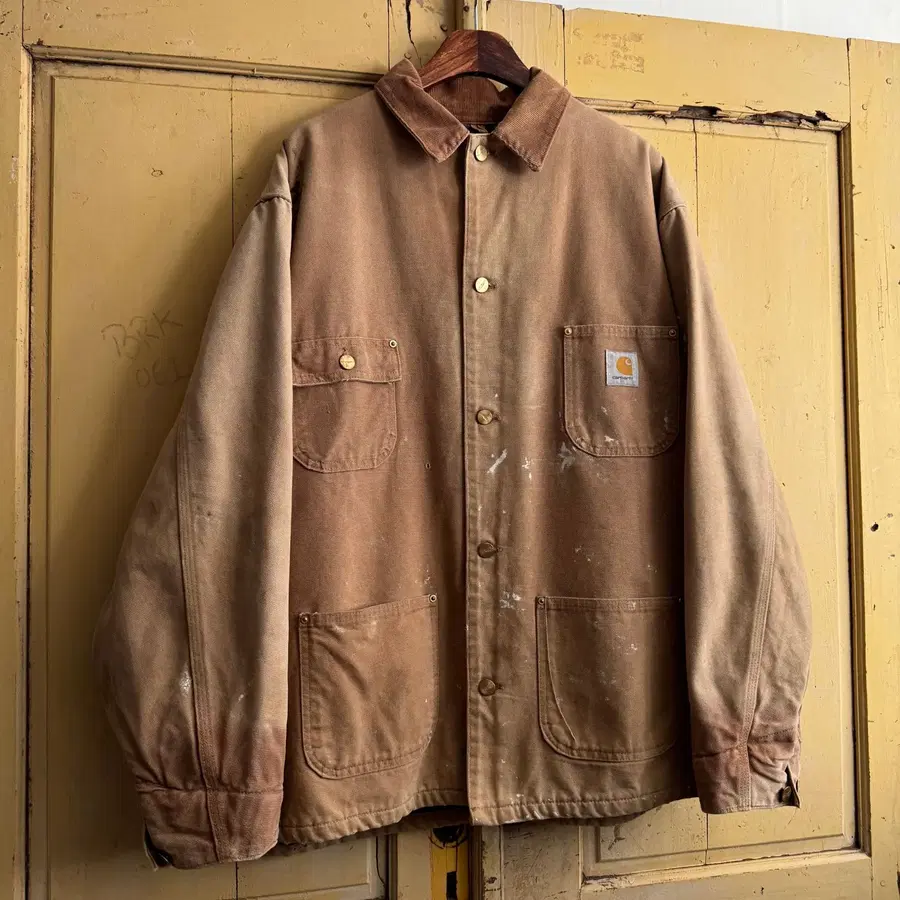 [2XL]칼하트 USA 빈티지 페인팅 브라운 초어자켓
