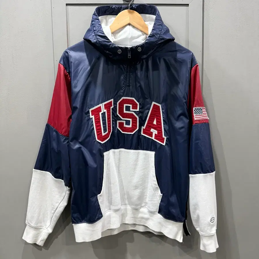 XL 챔피온 Champion USA 반집업 아노락 후드 티셔츠