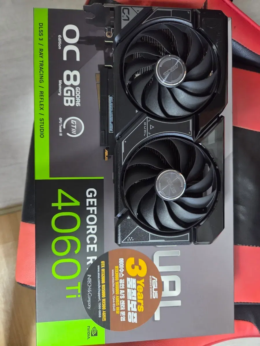 부산직 ASUS DUAL GEFORCE RTX 4060 Ti OC D6