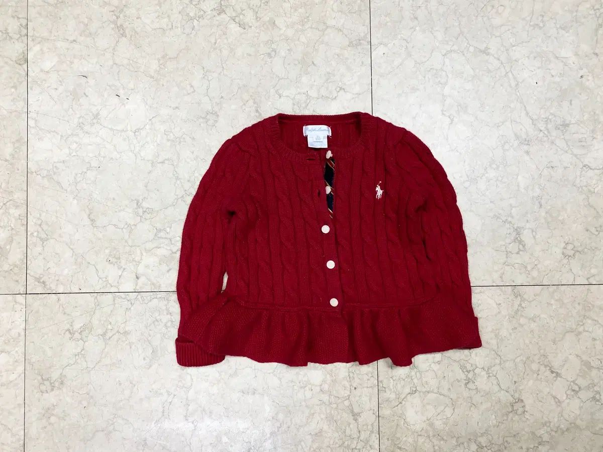 (18m사이즈) 폴로 베이비 프릴 가디건