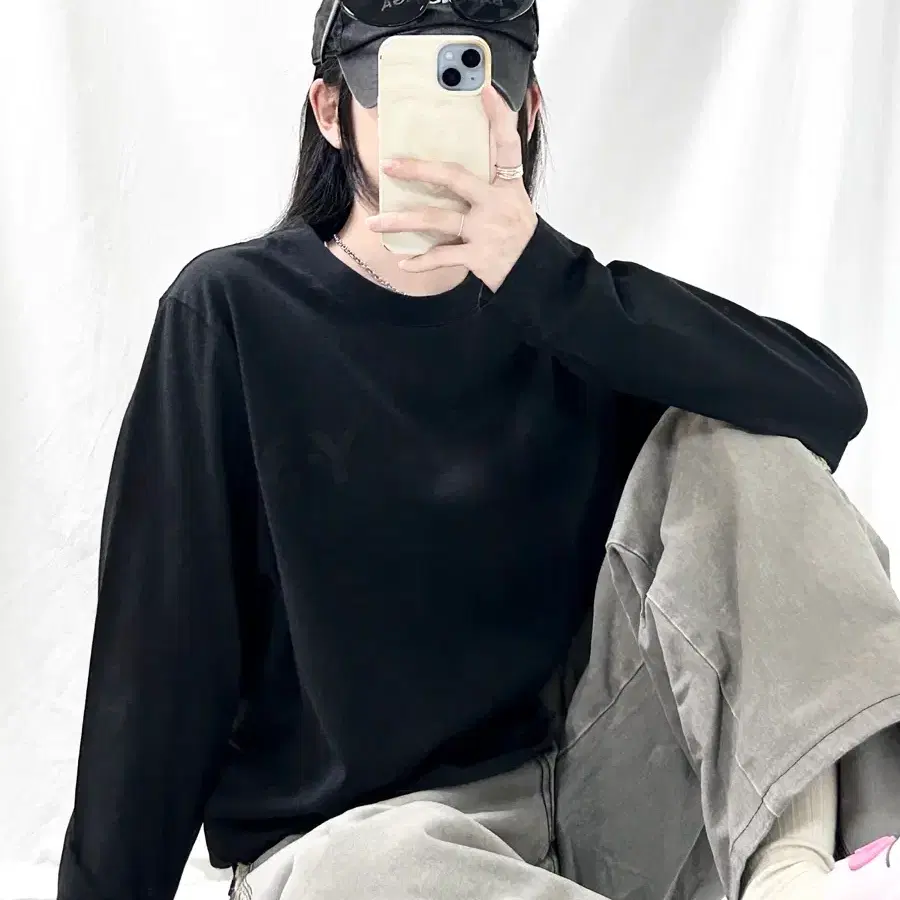 아디다스 x 요지야마모토 블랙 롱슬리브